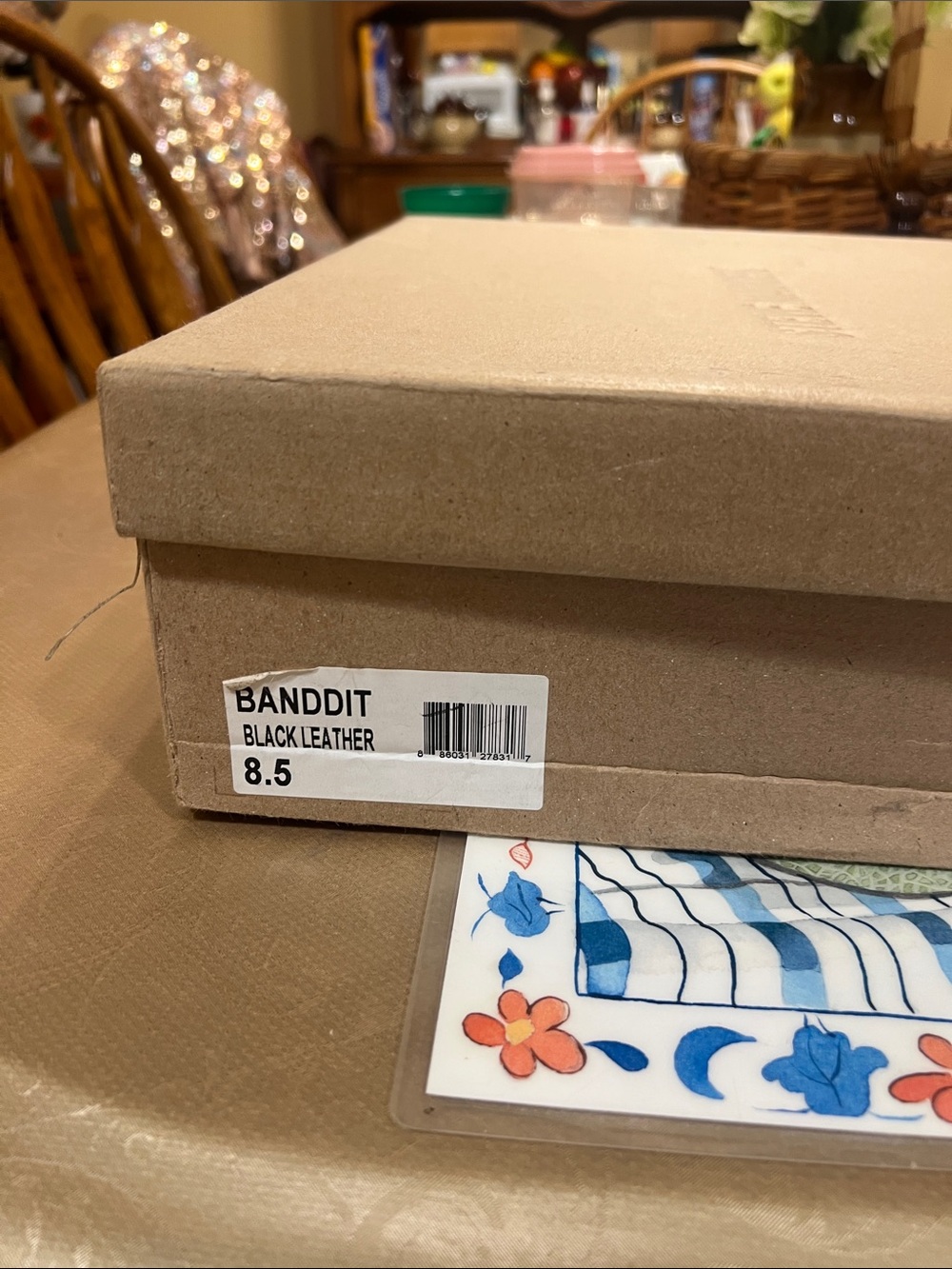 Steve Madden Black Leather Banddit Storage Box